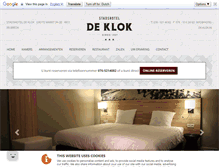 Tablet Screenshot of hotel-de-klok.nl